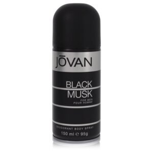 JOVAN BLACK MUSK Deodorant Spray 5 oz for Men