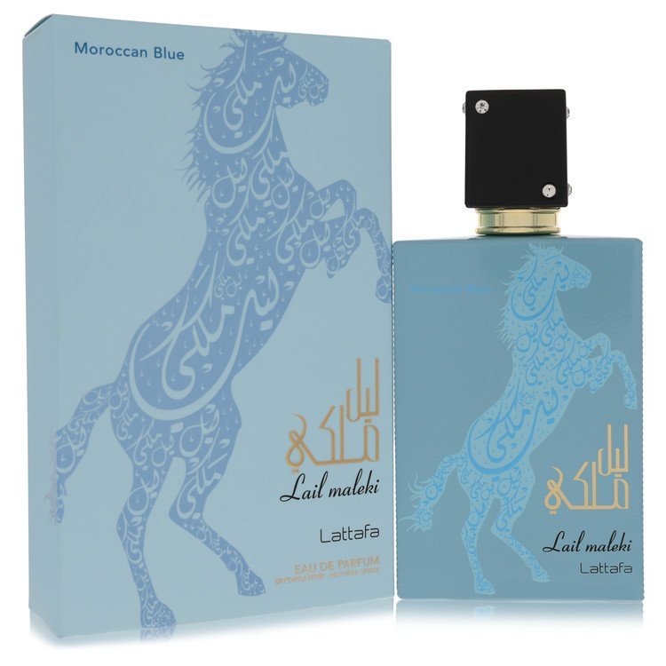 Lattafa Lail Maleki Morrocan Blue von Lattafa Eau de Parfum Spray (Unisex ohne Verpackung) 3.4 oz für Männer Lattafa Lail Maleki Morrocan Blue von Lattafa Eau de Parfum Spray (Unisex ohne Verpackung) 3.4 oz für Männer